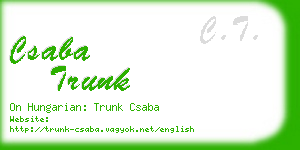 csaba trunk business card